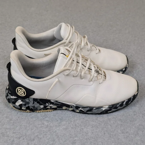 G/FORE MG4+ Spikeless Golf Shoes Men's 11.5 Snow Camo Midsole - Picture 2 of 11
